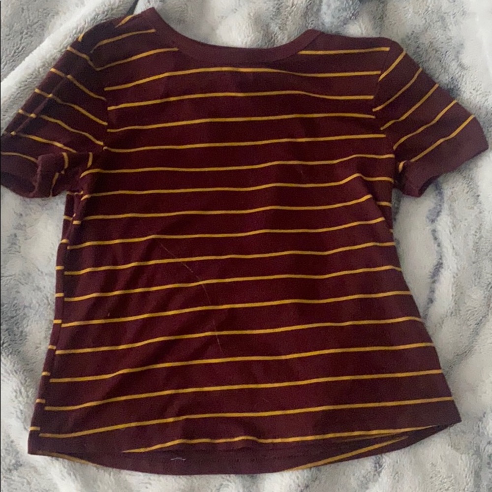 cropped striped shirt